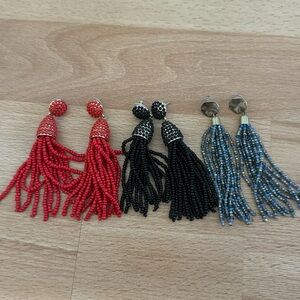 3 sets of dangly earrings